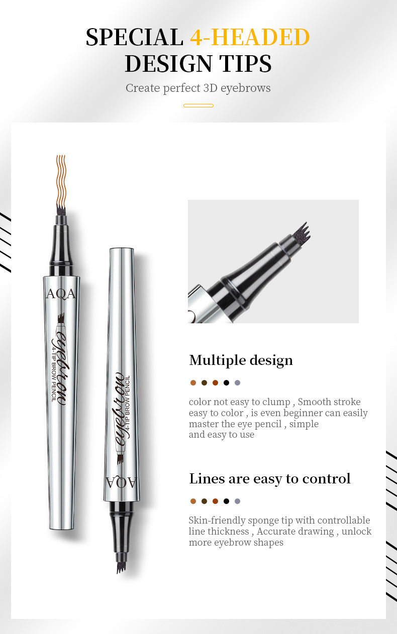 🔥2025 Upgraded Japanese Style Four-Tip Waterproof Liquid Eyebrow Pencil