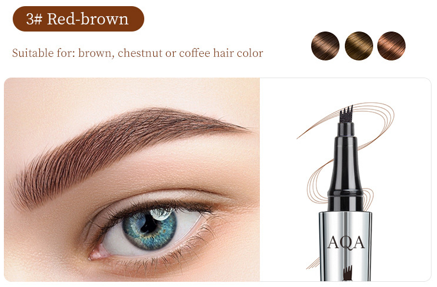 🔥2025 Upgraded Japanese Style Four-Tip Waterproof Liquid Eyebrow Pencil