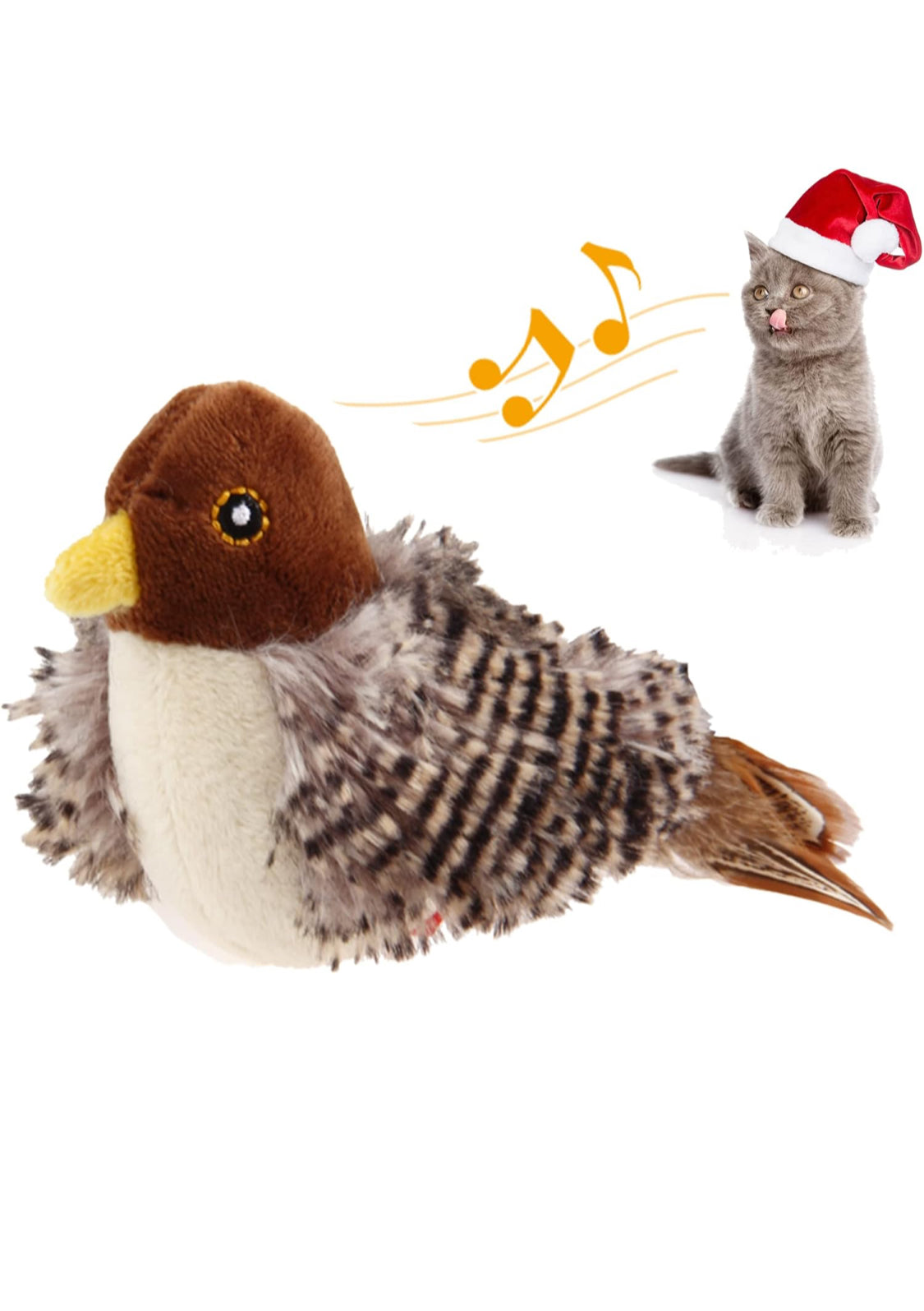 2025 New NESLEMY™ Interactive Bird Simulation Cat Toy-Realistic & Scratch-Resistant
